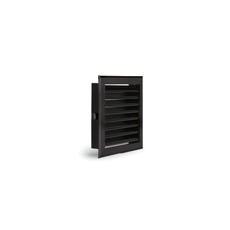 Grille A Lamelles - Noire - 200 X 200 - Avec Fente - Pour Boîtier - Ref.Blm150N